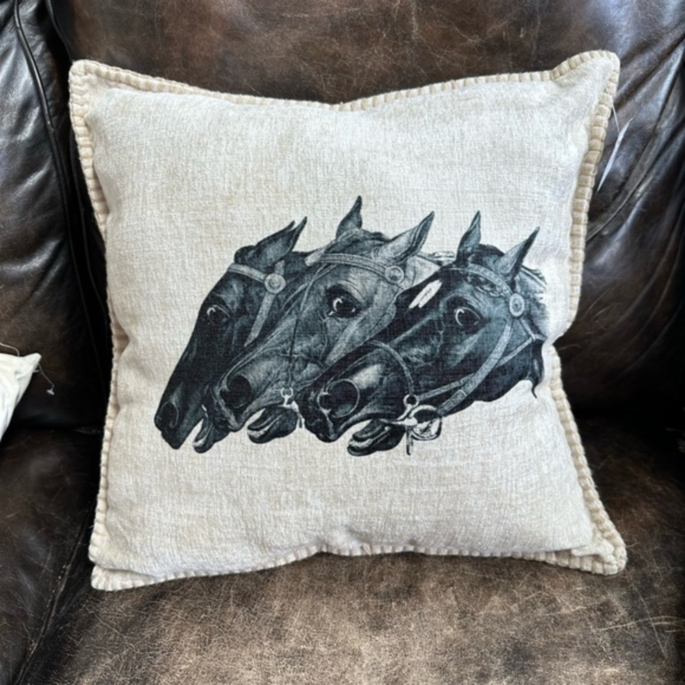 Horse Print Throw Pillow